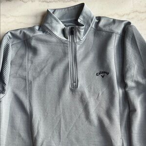 Callaway Light Gray Zip Up Sweater